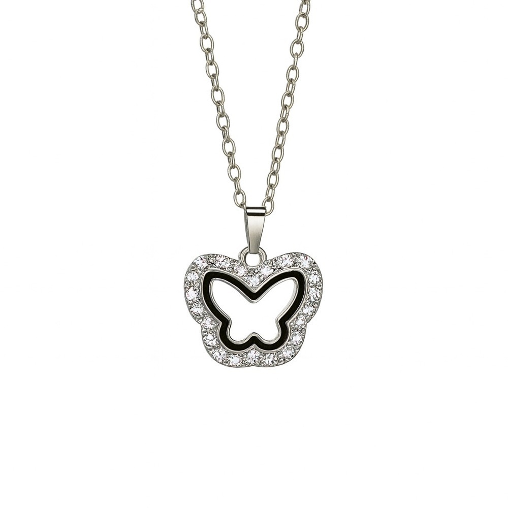 NEW | Silver and Black Butterfly Necklace